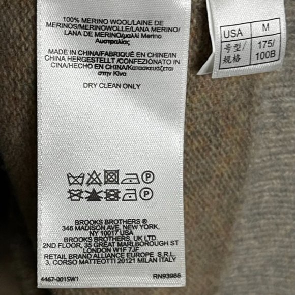 Brooks Brothers | Merino Wool Two Tone Cardigan Sweater - Picture 9 of 9